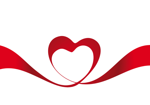 Creative Heart from red ribbon design vector 05 ribbon red heart creative   