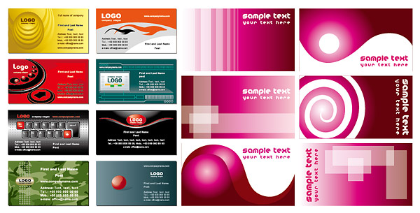 Vivid Card template vector template card   