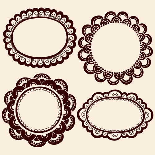 Cute hand drawn framework vector material 02 hand drawn framework cute   