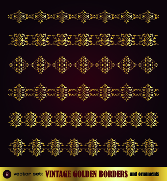 Golden ornament borders and frame vector 04 ornament golden borders border   