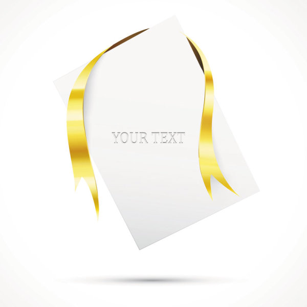 Gold ribbon Invitation card vector 01 ribbon invitation gold Gold ribbon Invitation card vector 01 ribbon invitation gold