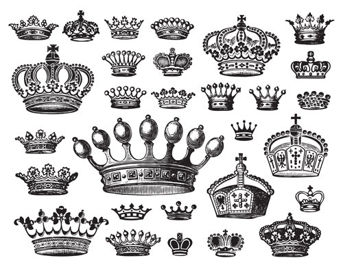 Royal crown vintage design vectors 04 vintage royal crown   