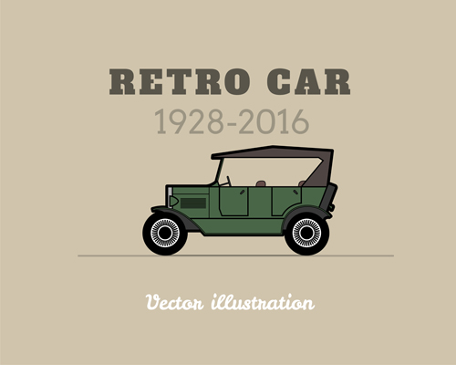 Retro car poster vector design 14   