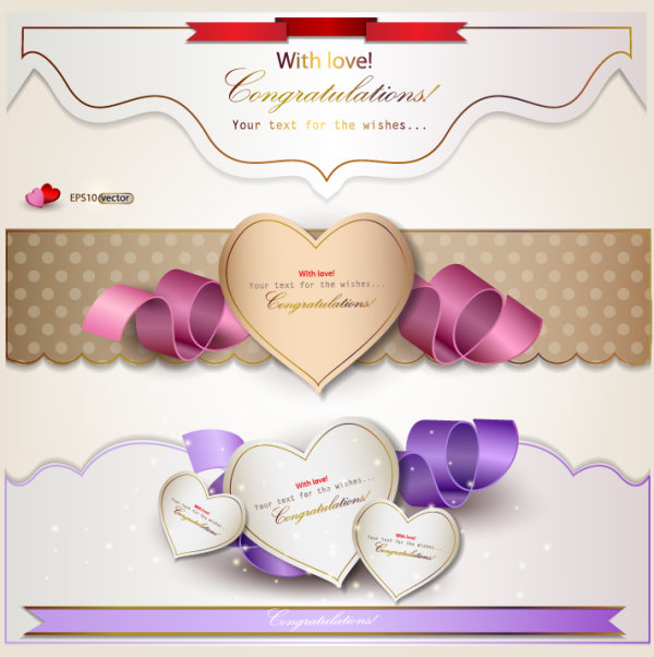 Romantic and love banner vector 02 romantic love banner   