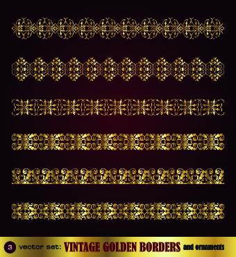 Golden ornament borders and frame vector 05 ornament golden borders border   