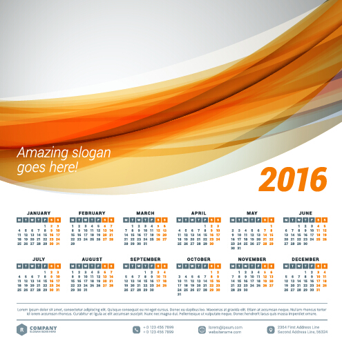 2016 company calendar creative design vector 12 creative company calendar 2016   