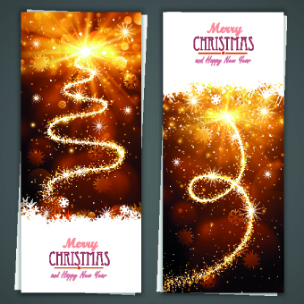 Shiny 2014 Merry Christmas banners design vector 01 shiny merry christmas christmas banners banner 2014   