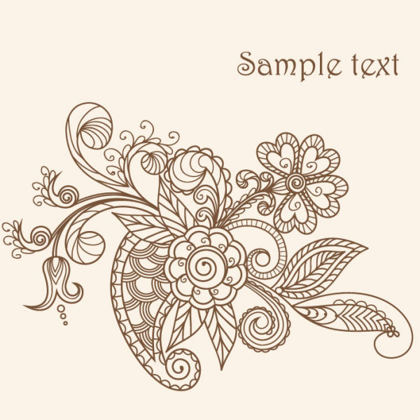 The line of draft of Exquisite Floral vector 03 vector floral   