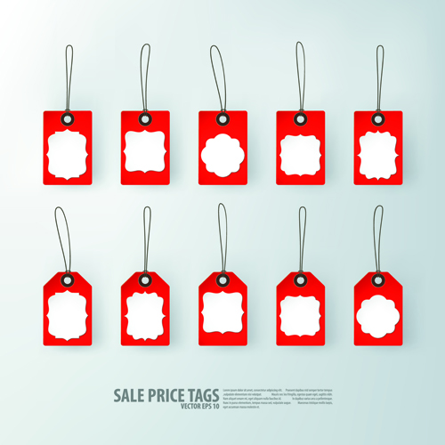 Creative sale price tags vector set 03 tags sale price creative   