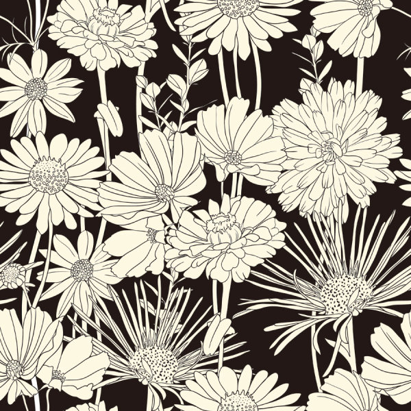 Amazing Flower Drawing background vector 03 flower drawing amazing   