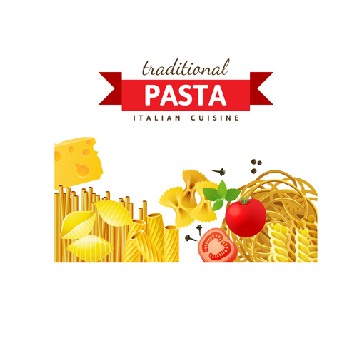 Traditional pasta art background vector 01 traditional Pasta background vector background   