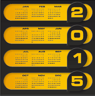 2015 company calendar black with yellow style vector 09 yellow company calendar black 2015   