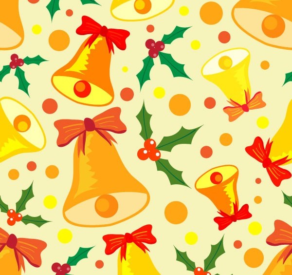 Christmas bell ornament elements pattern vector christmas bell   