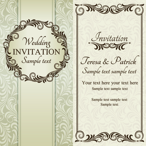 Romantic ornate wedding invitations 04 wedding romantic ornate invitation   