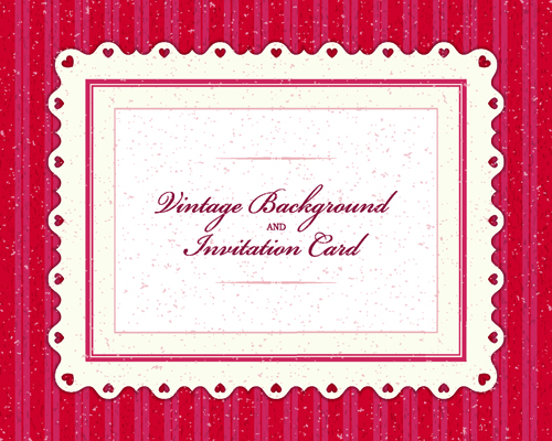 Vintage Invitations card background vector 01 invitation card background card   