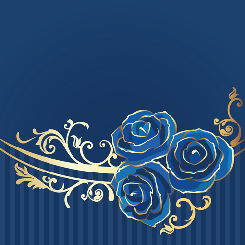 Beautiful blue rose vintage background vector 04 vintage roses rose beautiful background vector background   