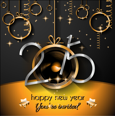 2015 new year golden ornaments background set 01 ornaments new year golden background 2015   