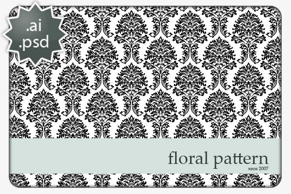 Floral black backgrounds design vector pattern   