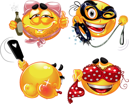 Different Adult Smileys icon vector 01 smileys icon different Adult   