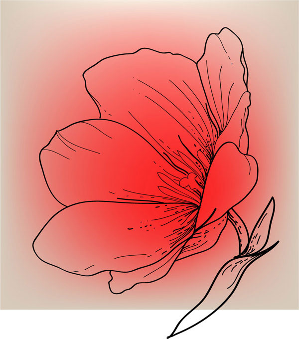 Vivid Hand drawn Tulip background vector 02 vivid tulip hand drawn   
