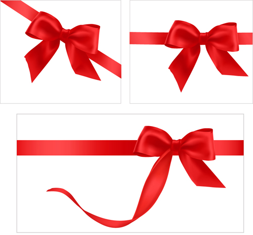 Gift card with red ribbons design vector 05 ribbons ribbon gift card   