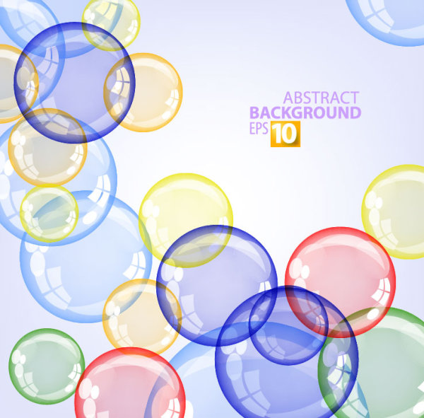 Abstract background with Colored bubbles vector graphic 02 bubbles bubble abstract   