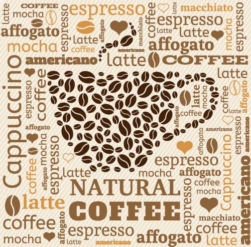 Natural coffee creative background vector 05 creative coffee background   