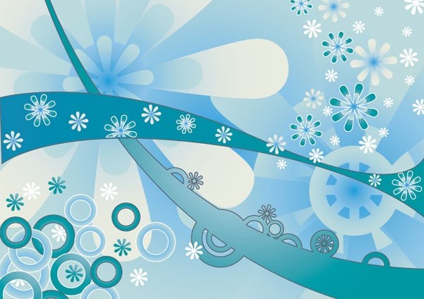 Blue flower abstract background vector flower blue background   