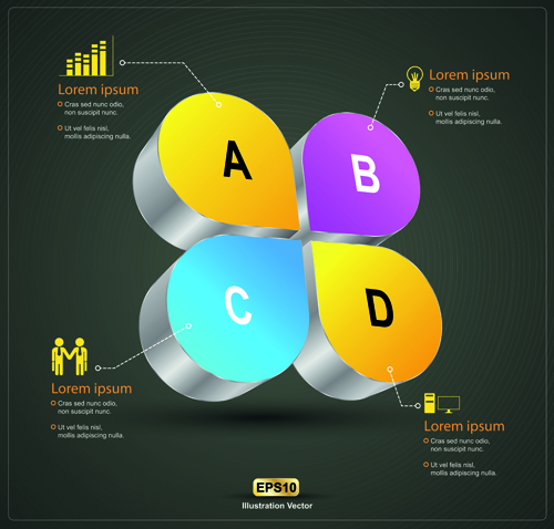 Creative 3D Infographic design vector 03 infographic creative   