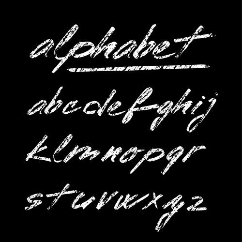 Hand drawn alphabet creative vectors 02 hand drawn creative alphabet   