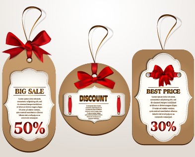 Red bow sale tags creative vector tags tag red creative bow   