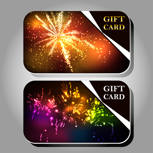 Fireworks Gift cards vector 01 gift cards gift Fireworks cards card   