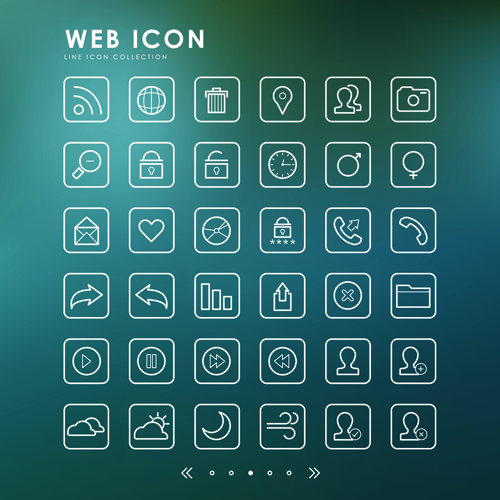 Excellent web outline icons vectors 03 web outline icons Excellent   