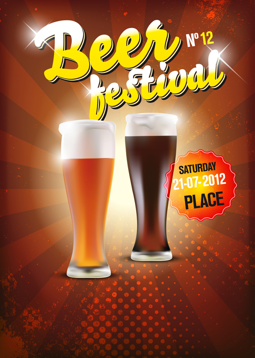 Best beer advertising poster vector graphics poster best beer advertising   