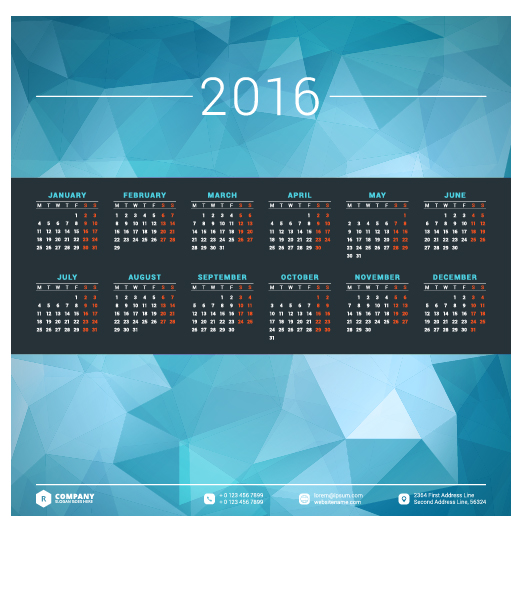 2016 company calendar creative design vector 04 creative company calendar 2016   