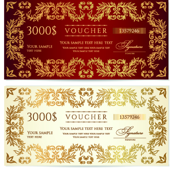 Certificate coupon design template vector 03 template vector template coupon certificate   