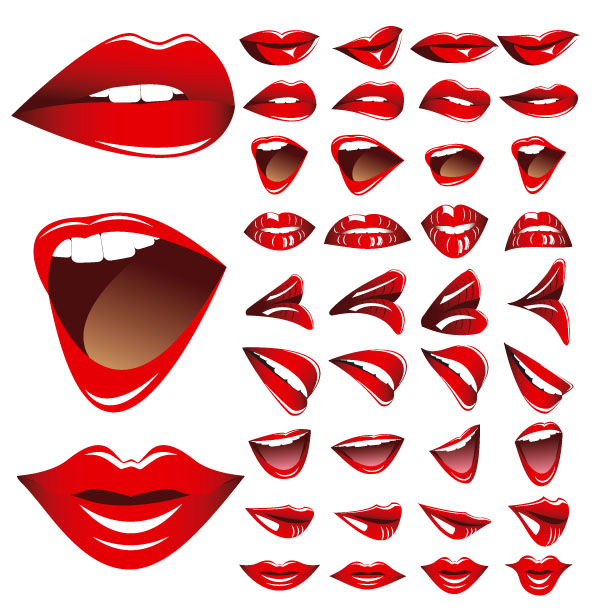 Mouth material 2 Vector mouth material   