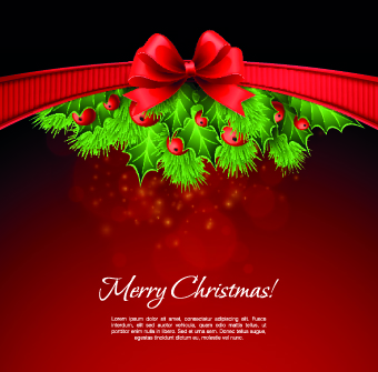2014 Christmas red bow vector background 01 Vector Background christmas bow backgrounds background 2014   