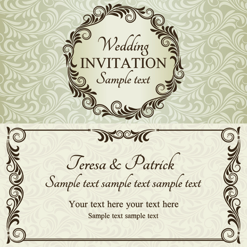Romantic ornate wedding invitations 02 wedding romantic ornate invitation   