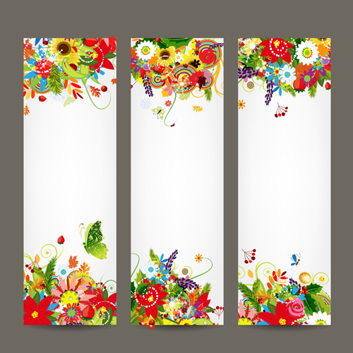 Beautiful floral banner vector 01 floral beautiful banner   