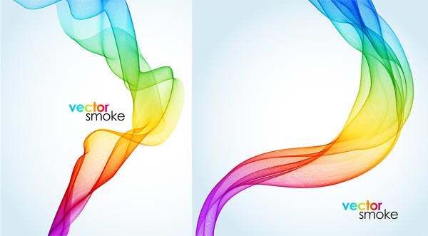 Abstract colored smoke background design vector 95498 smoke line dynamic curve colorful   