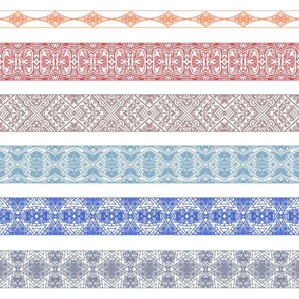 Vintage Decorative pattern and borders vector set 02 vintage pattern decorative pattern decorative borders border   