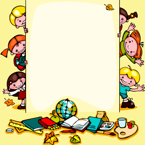 Cartoon school children cute design vector 03 school cute children cartoon   