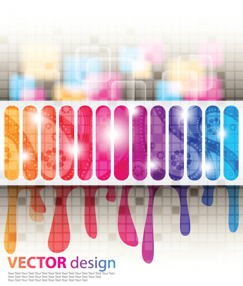 Set of Color abstract vector background art 01 color abstract   