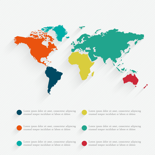 world infographic template vector material 04 world infographic   