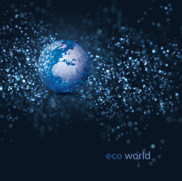 eco with world elements vector graphic 03 world elements element eco   