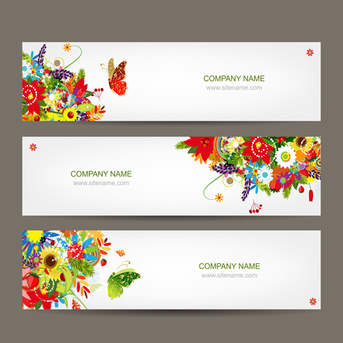 Beautiful floral banner vector 02 floral beautiful banner   