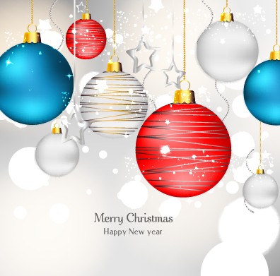 Shiny Xmas baubles design background vector 05 xmas shiny baubles background vector background   