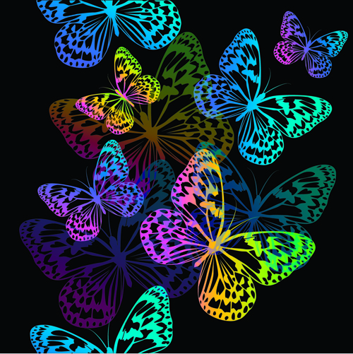 Colorful Butterflies design vector 01 design colorful butterflies   