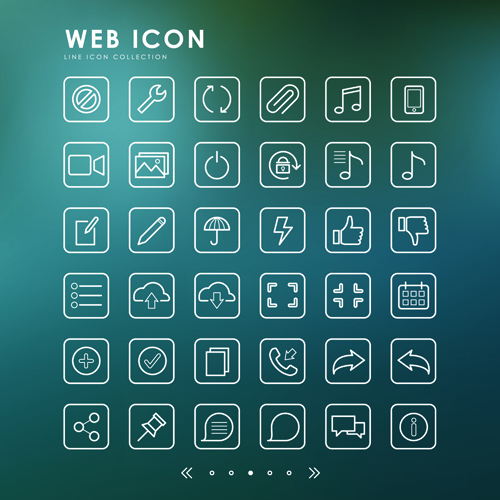 Excellent web outline icons vectors 02 outline icons Excellent   